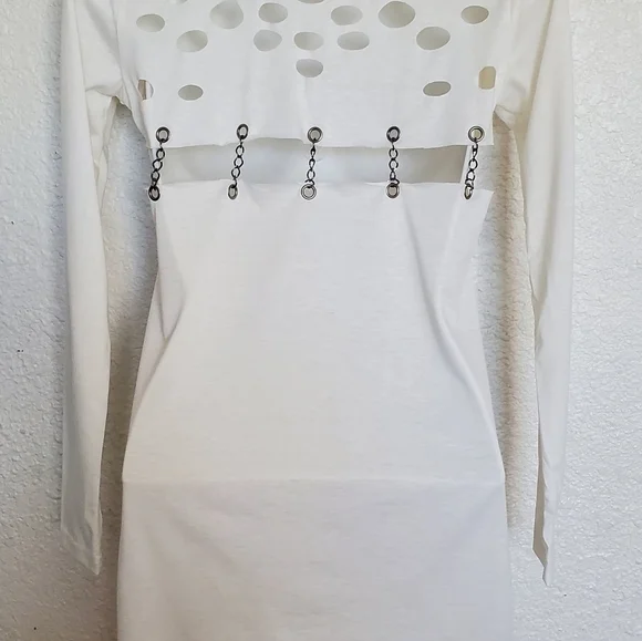 Skull Shirt Streetwear Grunge Punk Rock Artsy Quotes Unique Cream Women (XS-S) - Picture 9 of 16